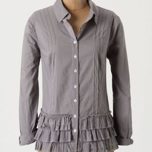 Odille (anthro) | Grey Ruffled Buttondown